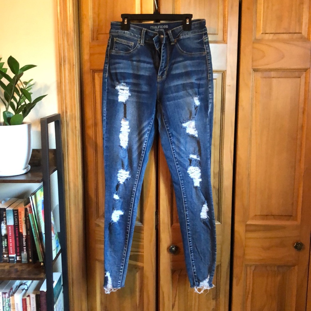 Distressed jeans
